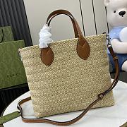 Gucci Small Straw-Effect Tote -  W26cm x H25cm x D11cm - 3