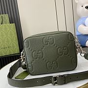 GUCCI JUMBO GG SMALL CROSSBODY BAG IN GREEN -  W23cm x H19cm x D9.5cm - 2