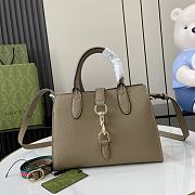 GUCCI SMALL TOTE BAG WITH HOOK CLOSURE - W24cm x H17.5cm x D8.5cm - 4