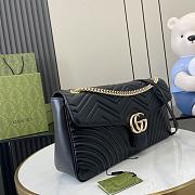 GUCCI GG BLACK MARMONT LARGE SHOULDER BAG - 40x21x8cm - 6