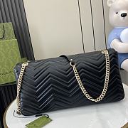 GUCCI GG BLACK MARMONT LARGE SHOULDER BAG - 40x21x8cm - 5