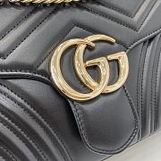 GUCCI GG BLACK MARMONT LARGE SHOULDER BAG - 40x21x8cm - 2