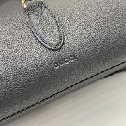 GUCCI MEDIUM BLACK TOTE BAG WITH HOOK CLOSURE - 15.7