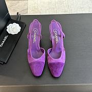 Chanel Purple Suede Slingback - 2