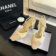 Chanel Beige Suede Slingback - 5