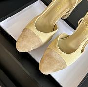 Chanel Beige Suede Slingback - 3