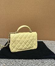 Chanel Top Handle Yellow Lambskin Gold Hardware 20cm - 3