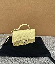 Chanel Top Handle Yellow Lambskin Gold Hardware 20cm - 2