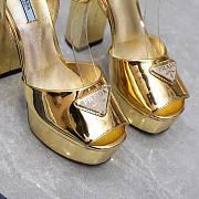 Plateau 135 Platform Sandals in Metallic Leather - 2