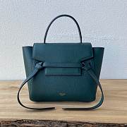 Celine Nano Belt Bag In Grainied Calfskin Green - 24cm - 1