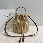 Celine Clara Raffia Bucket Bag - 23×25×20cm - 1