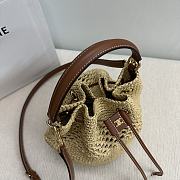 Celine Clara Raffia Bucket Bag - 23×25×20cm - 6