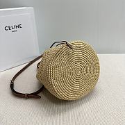 Celine Clara Raffia Bucket Bag - 23×25×20cm - 5