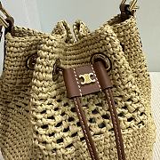 Celine Clara Raffia Bucket Bag - 23×25×20cm - 2