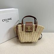 Celinne Triomphe Raffia Tote - 32×14×7cm - 1