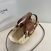 Celinne Triomphe Raffia Tote - 32×14×7cm - 5