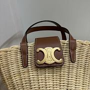 Celinne Triomphe Raffia Tote - 32×14×7cm - 4