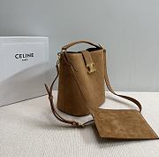 Celine Bucket Bag Suede Brown Leather - 24x25x16cm - 4