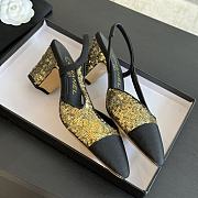 Chanel Sequins Gold & Black Slingback 65mm - 6