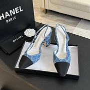 Chanel Denim Leather Slingback - 3