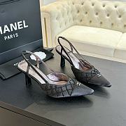 Chanel Pointed Slingback Satin Leather (3 colors) - 3