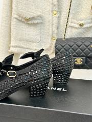 Chanel Mary janes shoes Satin, Rhinestones & Grosgrain  - 4