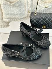 Chanel Mary janes shoes Satin, Rhinestones & Grosgrain  - 6