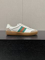 Gucci Web Leather White Sneakers - 2