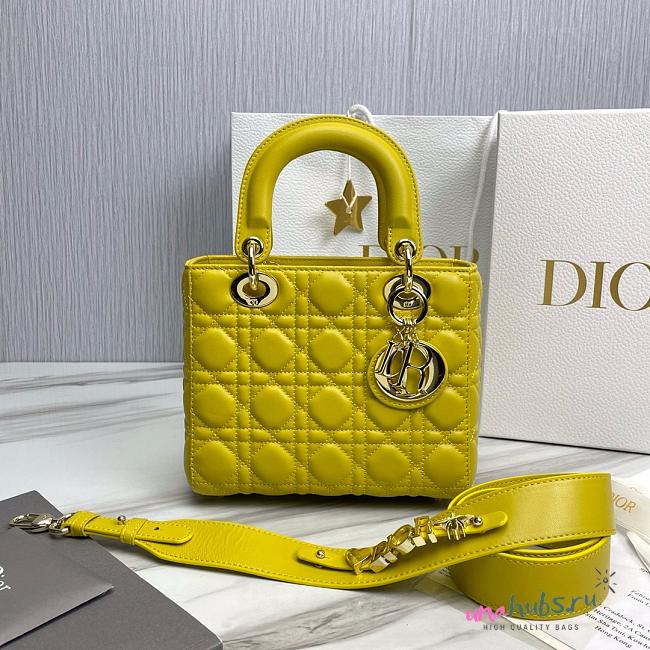 Dior Lady Small Bag 20cm Yellow Color  - 1