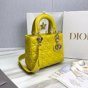 Dior Lady Small Bag 20cm Yellow Color  - 5