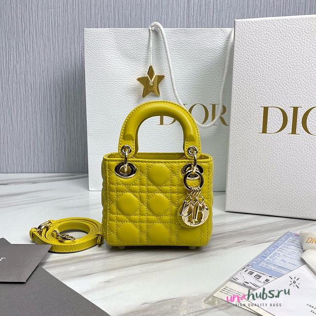 Dior Lady Micro Yellow Bag 12cm - 1