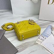 Dior Lady Micro Yellow Bag 12cm - 3