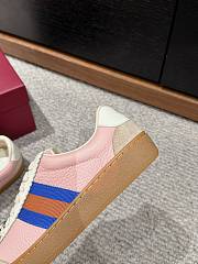 Gucci Web Leather Pink Sneakers - 4