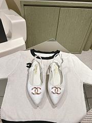 	 Chanel Slingback Pointed Flat Shoes - 1