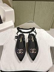 	 Chanel Slingback Pointed Flat Shoes - 2