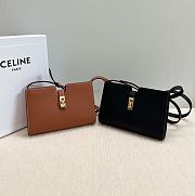 CELINE 16 STRAP POCHETTE IN SUPPLE CALFSKIN - 18.5 X 12 X 3 CM - 1