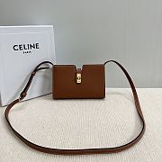 CELINE 16 STRAP POCHETTE IN SUPPLE CALFSKIN - 18.5 X 12 X 3 CM - 2