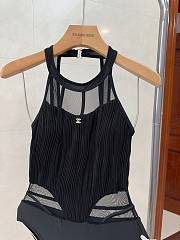 Chanel Black Cutout One Piece Swimwear - 4