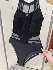 Chanel Black Cutout One Piece Swimwear - 3