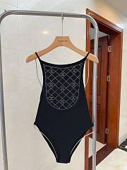 Chanel Black Velvet One Piece Swimwear - 6