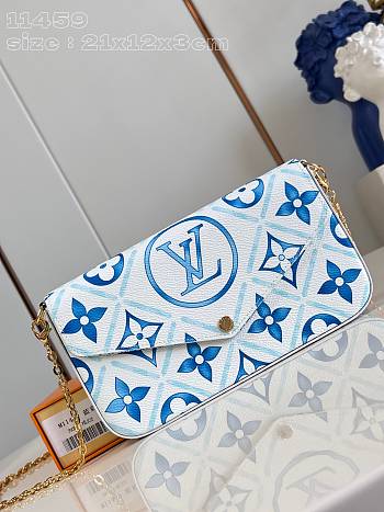 Louis Vuitton Félicie Pochette Lagoon Blue - 21 x 12 x 3 cm