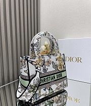 Dior Medium Lady D Lite Green Embroidery Butterfly 24cm - 6