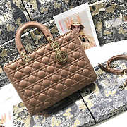  Dior large lady beige lambskin 32cm bag - 1