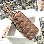  Dior large lady beige lambskin 32cm bag - 6