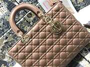  Dior large lady beige lambskin 32cm bag - 3