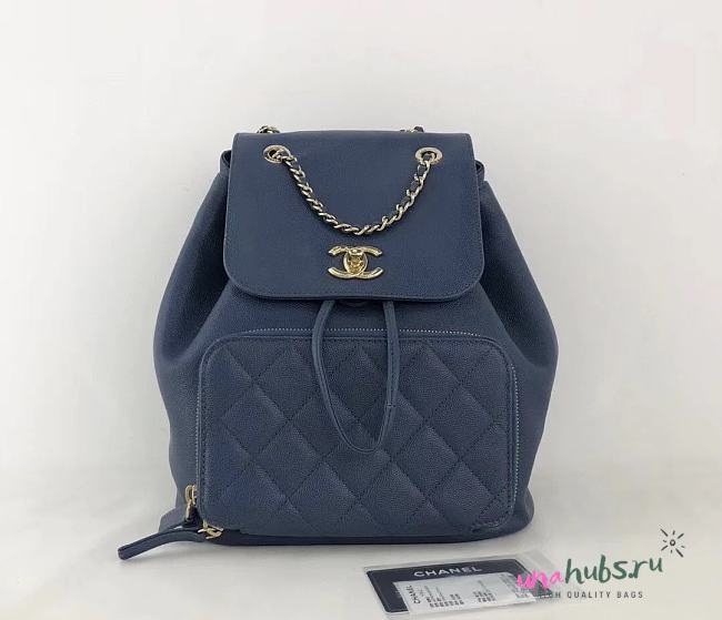 Chanel Business Afinity Blue Blacpack -25x24x17cm - 1