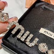 Miu Miu Logo crystal-embellished silver bracelet - 2