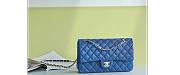 Chanel Classic Flap Bag Royal Blue Caviar Leather Silver Hardware 25cm - 1