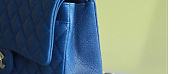 Chanel Classic Flap Bag Royal Blue Caviar Leather Silver Hardware 25cm - 2