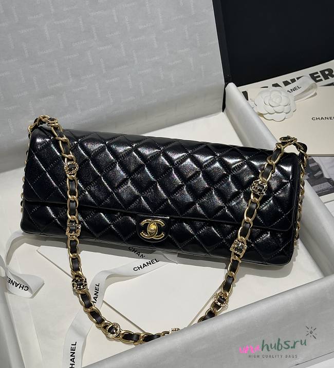 CHANEL MAXI CLUTCH BAG BLACK - 18 × 38 × 4 cm - 1